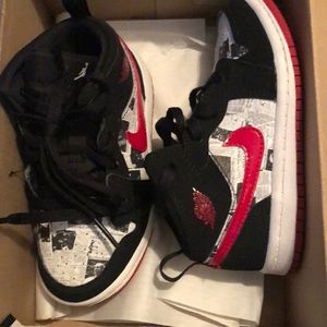 Red black and white Jordan 6 Ring